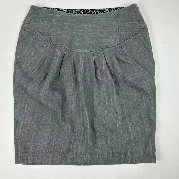 Playlord Pleated Gray Skirt Size 9 with Pockets Casual Short - Picture 6 of 11
